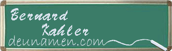 Bernard Kahler Visitenkarte